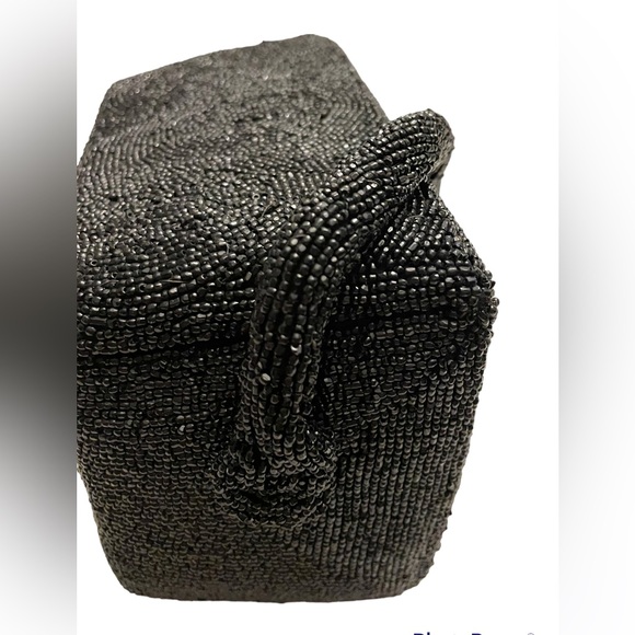 Vintage 1940’s Walborg Black Caviar Beaded Box Purse made in Belgium - Picture 5 of 9